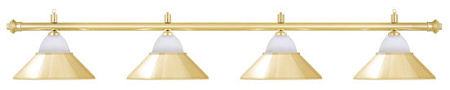 Лампа на четыре плафона "Jazz" (золотистая штанга, золотистый плафон D38см)