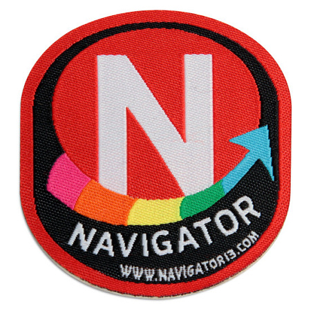 Нашивка Navigator Pro 96х87мм самоклеящаяся красная