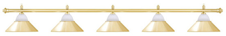 Лампа на пять плафонов "Jazz" (золотистая штанга, золотистый плафон D38см)