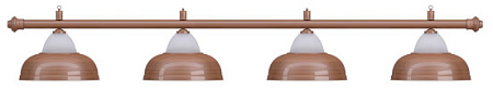 Лампа на четыре плафона "Crown" (бронзовая штанга, бронзовый плафон D38см)