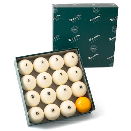 Комплект шаров 68 мм "Aramith Premier", жёлтый биток