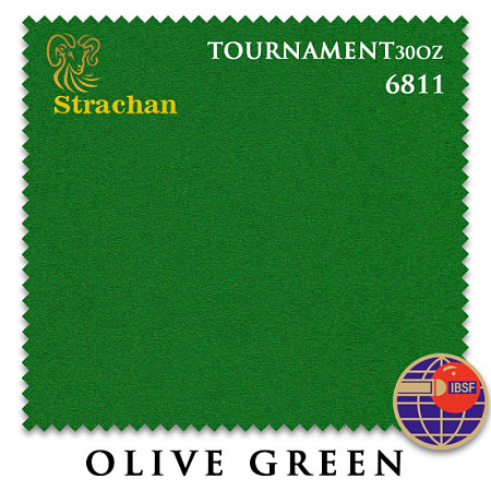 Сукно Strachan Snooker 6811 Tournament 30oz 193см Olive Green