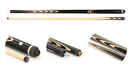 Кий / пирамида 2-pc "Классика" (черный граб, граб) 13 запилов